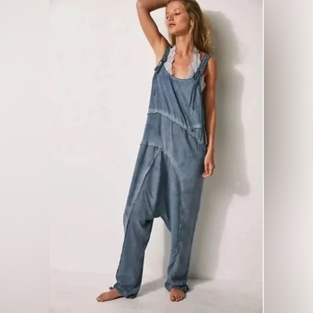 Free People Act Natural Shapeless Romper.